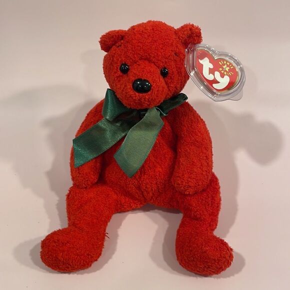 2001 Vintage Ty Beanie Baby Mistletoe the Christmas Bear 8” Excellent Used Con… - Picture 6 of 9